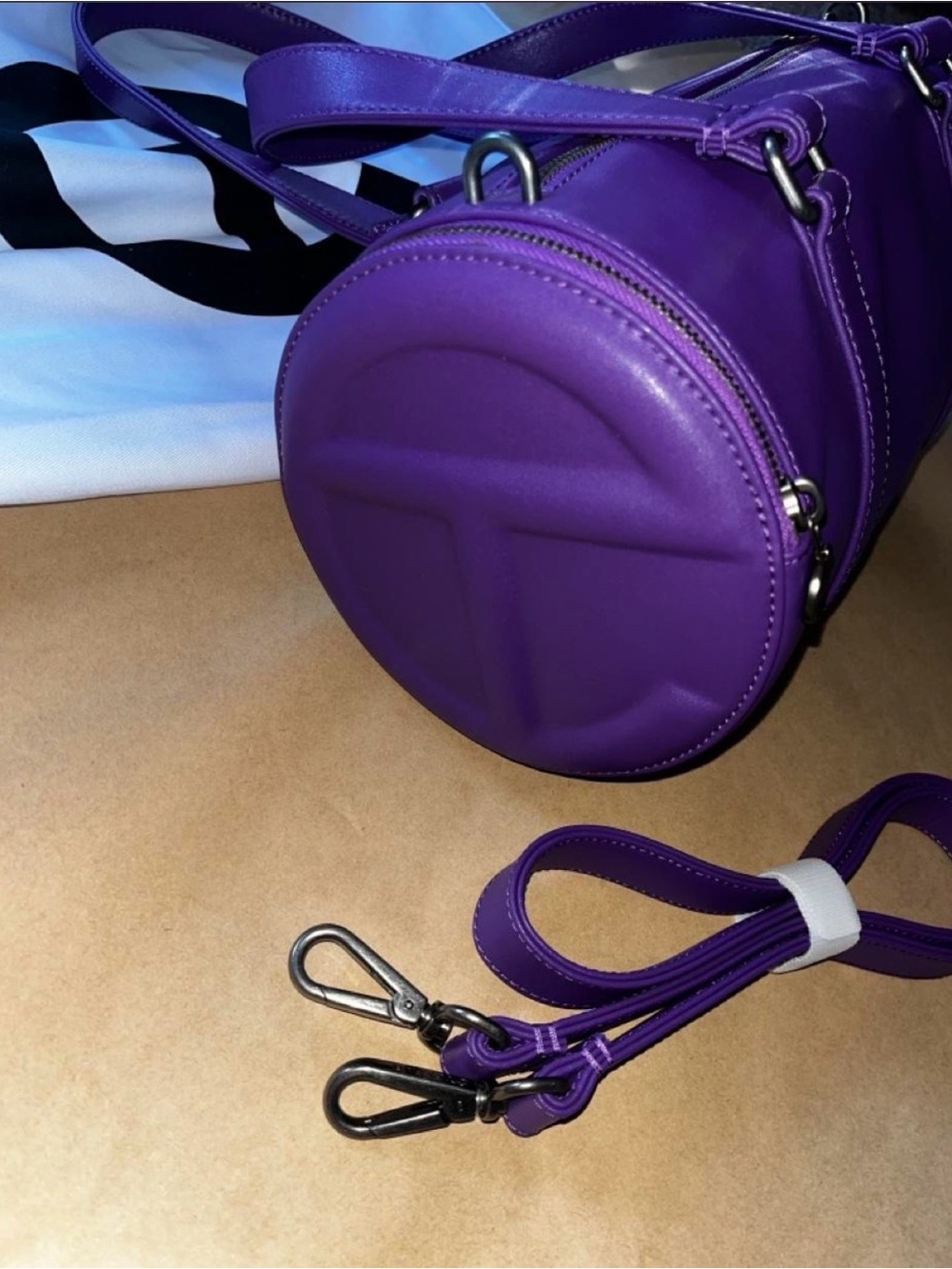 Telfar Purple Round Crossbody Bag